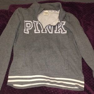 Gray sweatshirt from pink